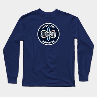 Sure-Pow Gasoline Additive (Redesigned - Dark Blue) Long Sleeve T-Shirt